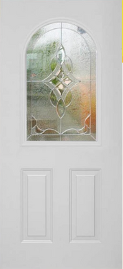 Door Steel Decorative Glass White 36