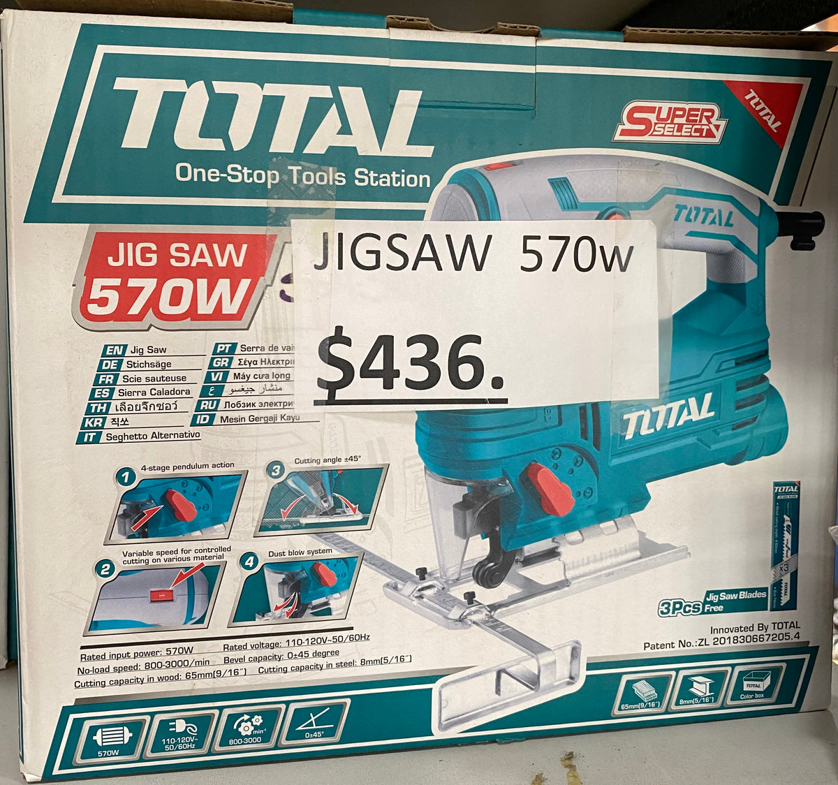 Jig Saw 570 W Total – Yee Ken Hardware