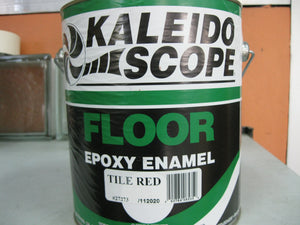 Kaleidoscope Floor Epoxy Enamel Paint Tile Red G