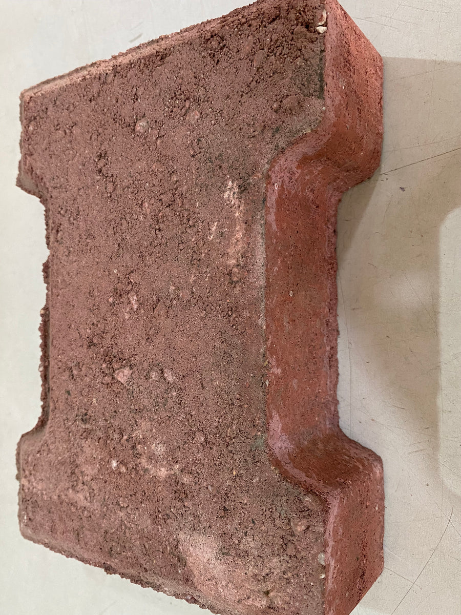 Concrete I pavers 60mm 8x6x2.5"ht Red Yee Ken Hardware