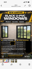 Aluminium Sliding window (black) 24" H x 24" W