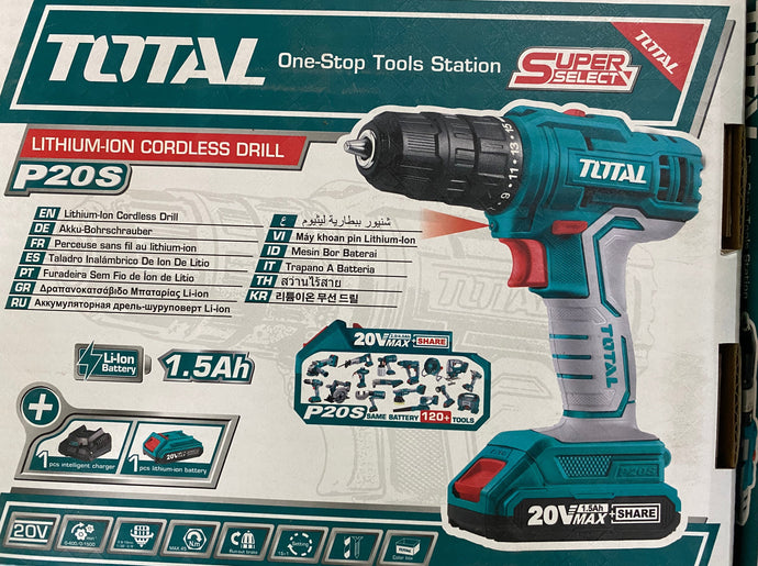 Drill Cordless 20V Total  Lithium Ion Impact UTIDLI20011