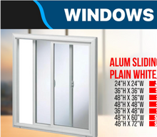 Aluminium Sliding window (black) 24" H x 24" W