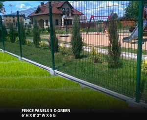 Fencing System : Fence Panel 3D Green 6'H x 8' 2" wide x 6G