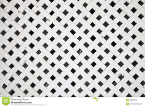 Lattice Screen 4x8'x 3mm (Privacy) White